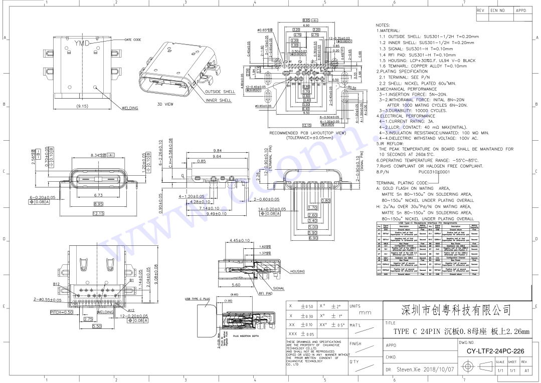 TYPE C 24PIN 沉板0.8母座 板上2.26mm_看图王.jpg